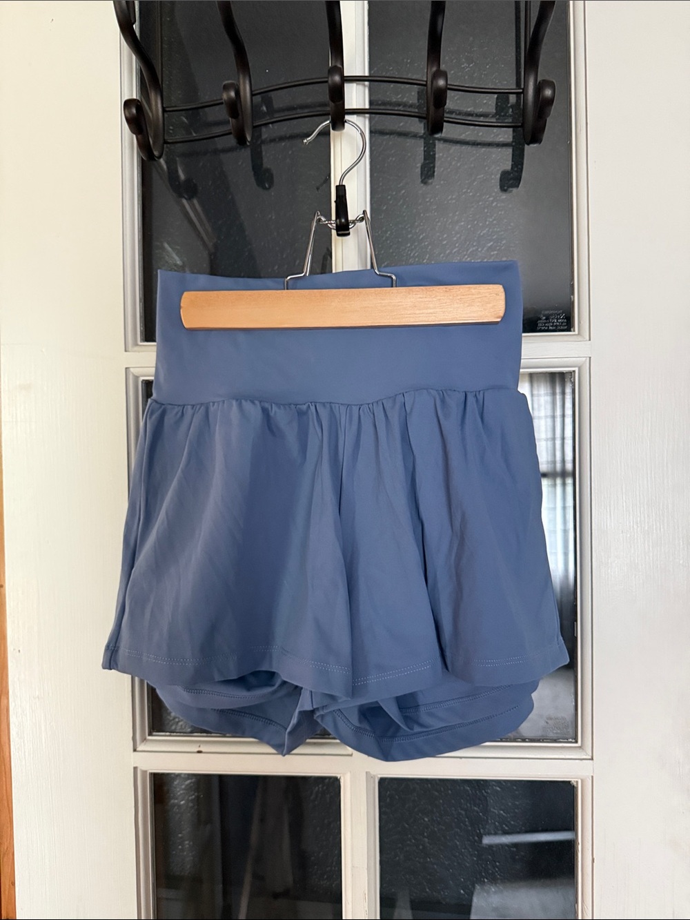 HALARA Slate Blue High-Waist Athletic Double Layer Shorts